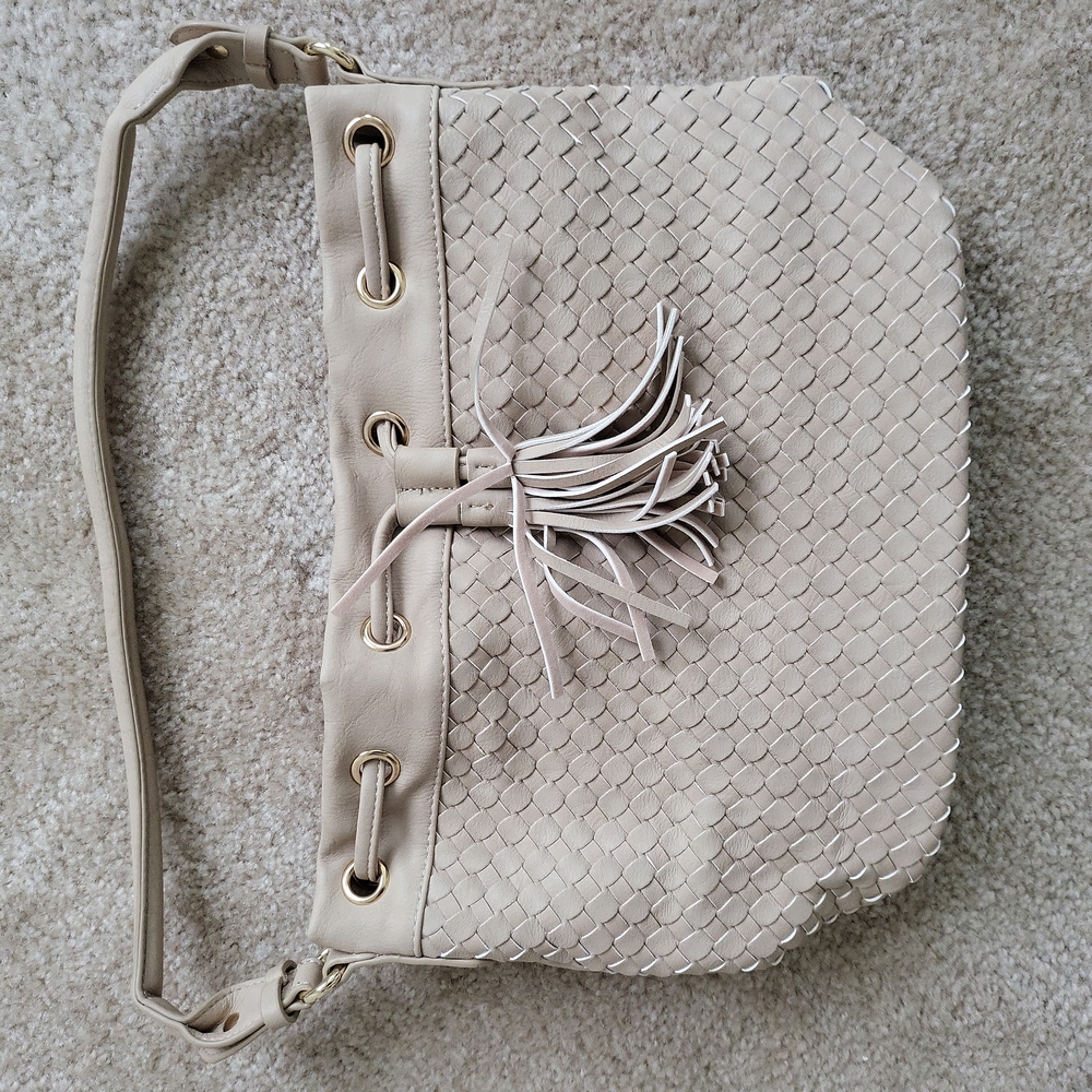 Ladies beige handbag